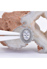 BVLA 11x13mm Oval Afghan with 4x6mm CZ in 14k White Gold 16g Threaded End by BVLA!