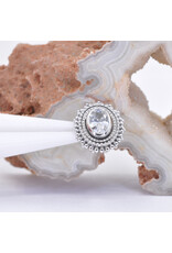 BVLA 11x13mm Oval Afghan with 4x6mm CZ in 14k White Gold 16g Threaded End by BVLA!