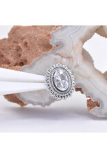 BVLA 11x13mm Oval Afghan with 4x6mm CZ in 14k White Gold 16g Threaded End by BVLA!
