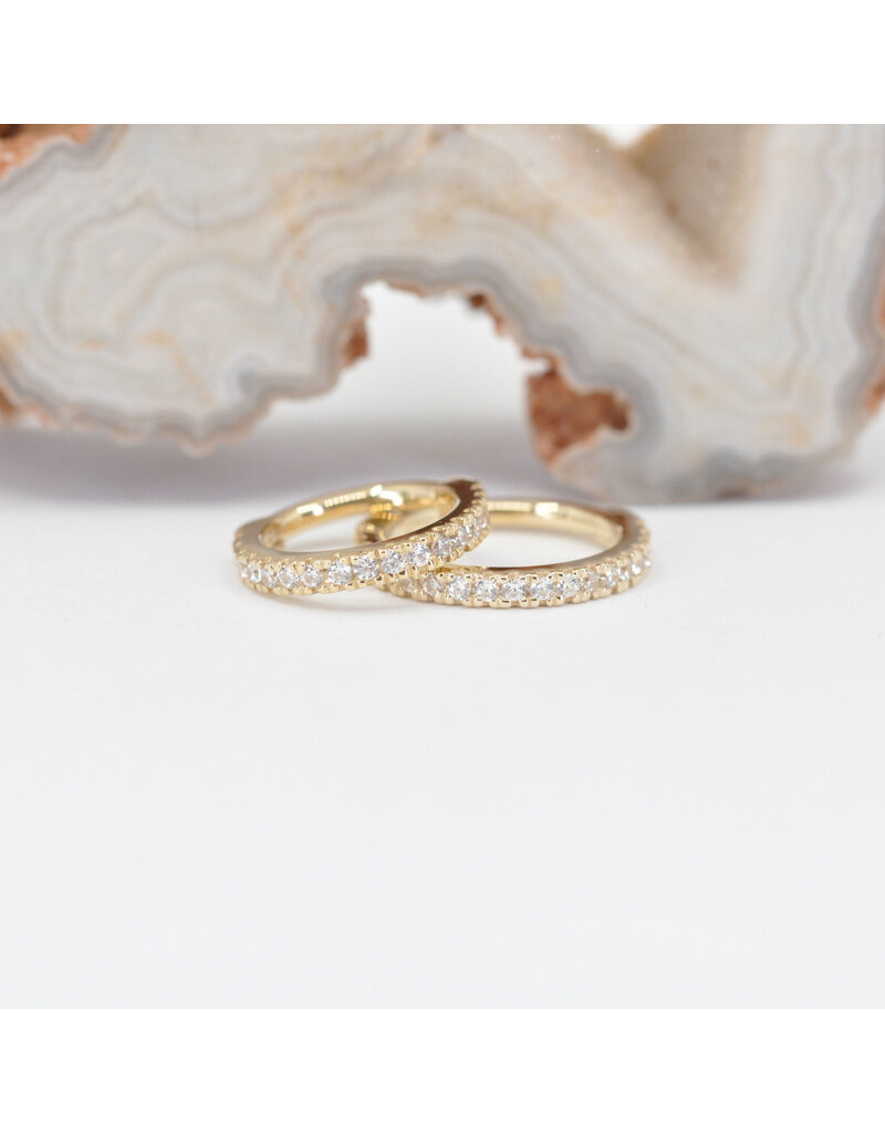 BVLA 16g Telesto Clicker Rings with CZ in 14k Gold by BVLA