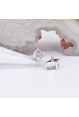 BVLA 4.5x2.5mm Coffin Prong with Faceted Oregon Sunstone in 14k White Gold 16g Threaded End by BVLA!