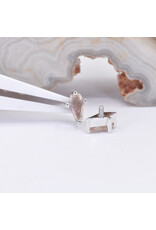 BVLA 4.5x2.5mm Coffin Prong with Faceted Oregon Sunstone in 14k White Gold 16g Threaded End by BVLA!