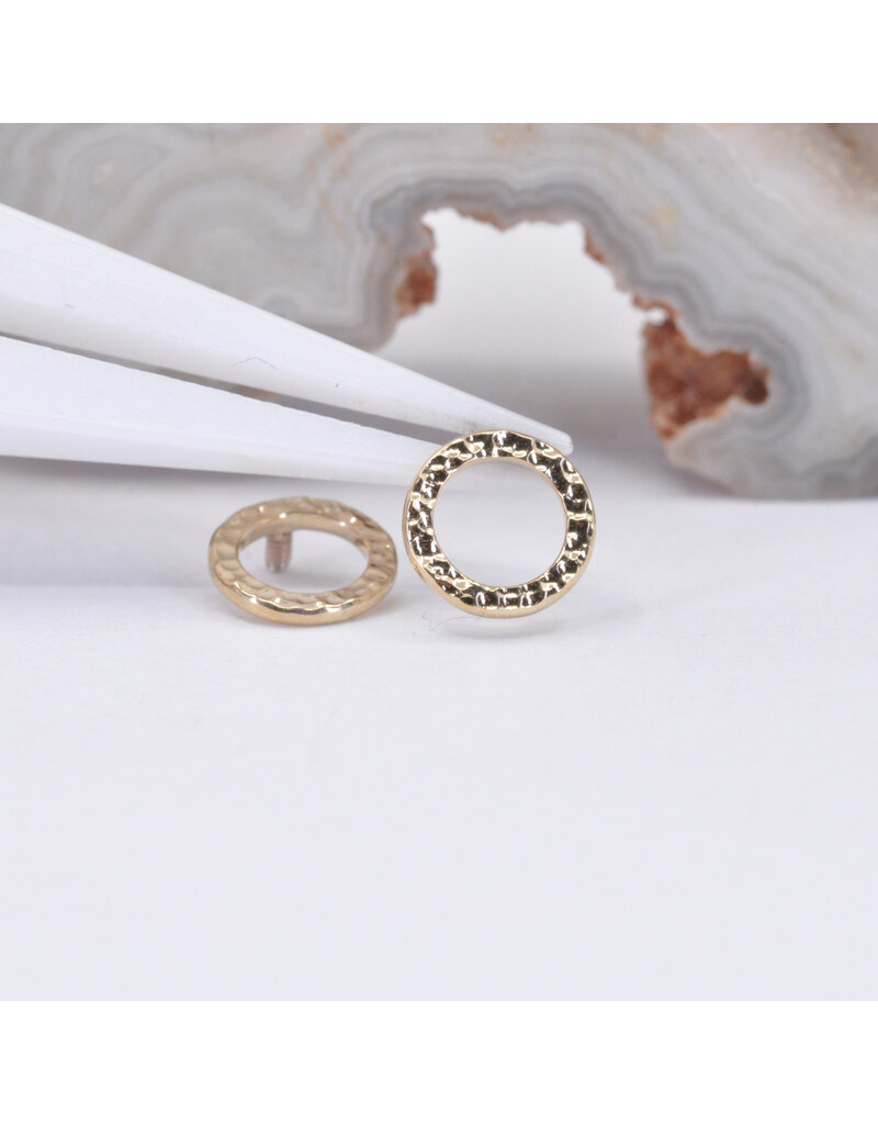 BVLA 6mm Hammered Open Circle in 14k Gold Threaded Ends by BVLA!