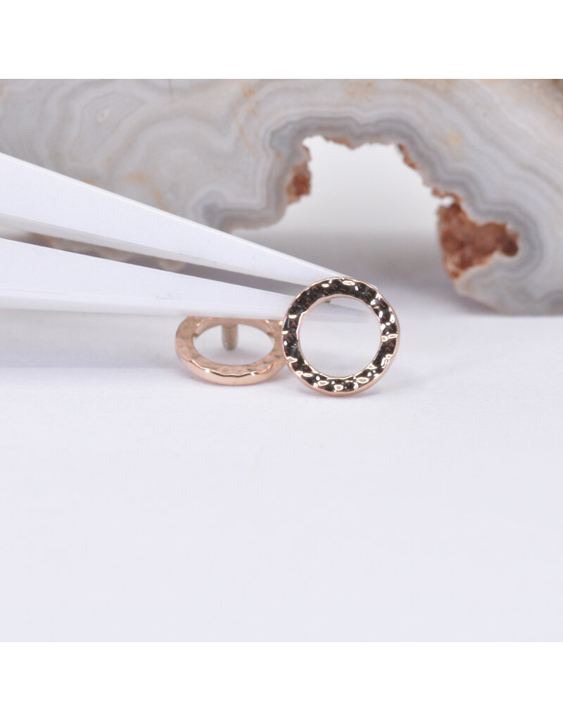 BVLA 6mm Hammered Open Circle in 14k Gold Threaded Ends by BVLA!