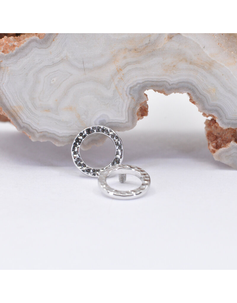 BVLA 6mm Hammered Open Circle in 14k Gold Threaded Ends by BVLA!
