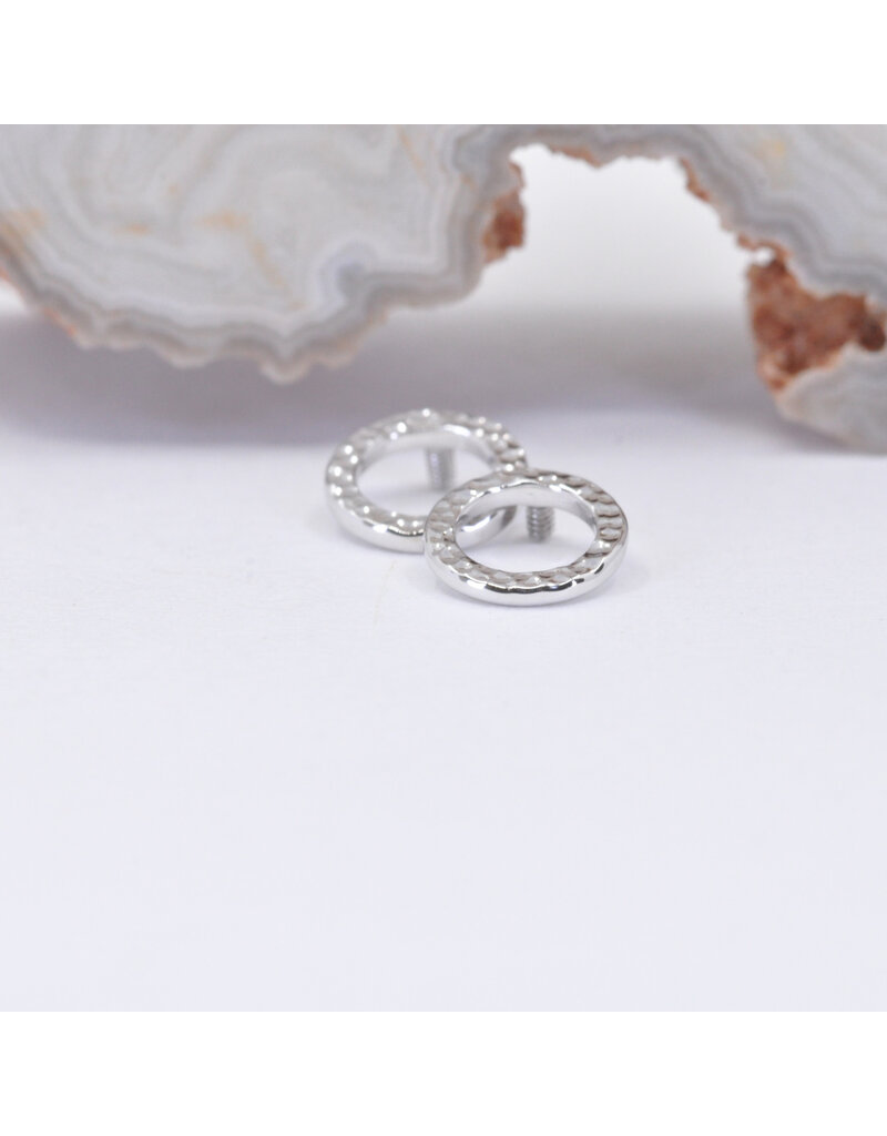 BVLA 6mm Hammered Open Circle in 14k Gold Threaded Ends by BVLA!