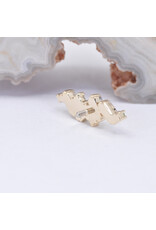 BVLA Genesis with Tourmalinated Quartz and Genuine Grade AA Tsavorite Garnet in 14k Yellow Gold 16g Threaded End by BVLA!