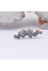 BVLA Genesis with Sandblasted London Blue Topaz in 14k Rose Gold 16g Threaded End by BVLA!