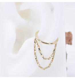 BVLA Grad Chain Yellow Gold 16g 7/16" Clicker Conch Ring