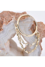BVLA 16g 7/16" Grad Chain Conch Clicker Ring in 14k Yellow Gold with Lago Chains by BVLA