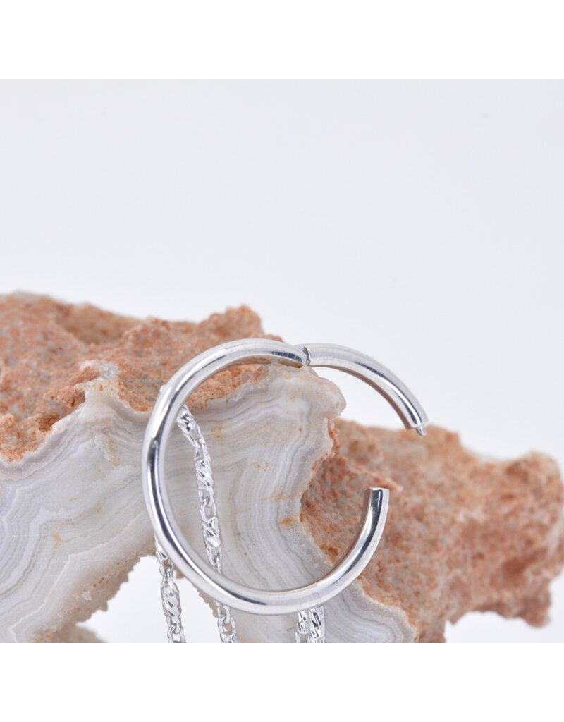 BVLA 16g 7/16" Grad Chain Conch Clicker Ring in 14k White Gold with Miranda Chains by BVLA