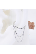 BVLA 16g 7/16" Grad Chain Conch Clicker Ring in 14k White Gold with Miranda Chains by BVLA