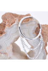 BVLA 16g 7/16" Grad Chain Conch Clicker Ring in 14k White Gold with Miranda Chains by BVLA
