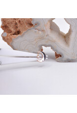 BVLA Arcane Crescent Moon with Genuine VS Diamond in 14k Gold 16g Threaded Ends by BVLA!