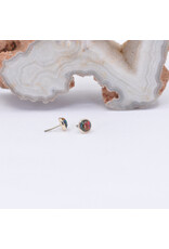 BVLA 3mm Cup with Gilson Black Opal in 14k Yellow Gold Threadless Ends