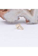 BVLA Captain with Padparadscha Sapphire in 14k Yellow Gold with Sandblasted Bezel 16g Threaded End by BVLA!