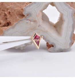 BVLA Captain Padparadscha Sapphire Yellow Gold 16g Threaded End