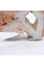 BVLA Captain with Padparadscha Sapphire in 14k Yellow Gold with Sandblasted Bezel 16g Threaded End by BVLA!