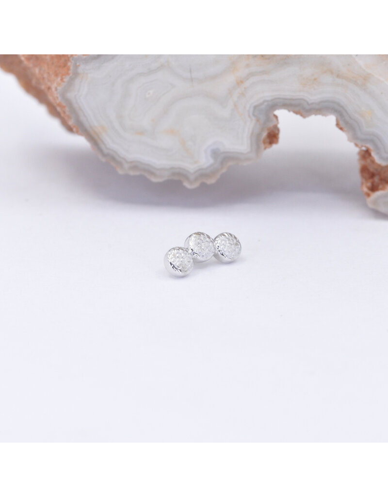 BVLA Pave Curved Cluster 14k Gold 16g Threaded Ends by BVLA!