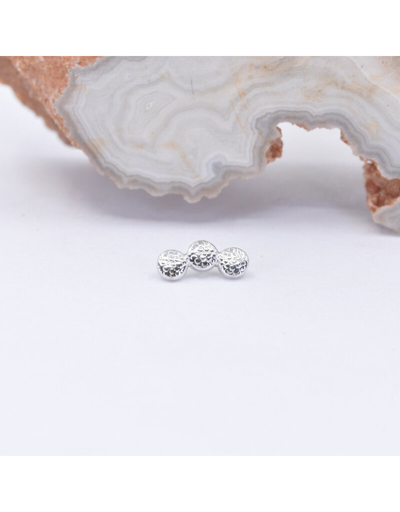 BVLA Pave Curved Cluster 14k Gold 16g Threaded Ends by BVLA!