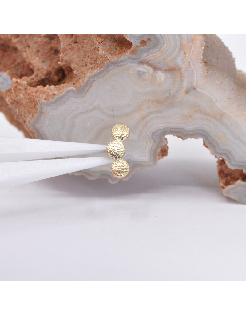 BVLA Pave Curved Cluster 14k Gold 16g Threaded Ends by BVLA!