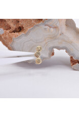 BVLA Pave Curved Cluster 14k Gold 16g Threaded Ends by BVLA!