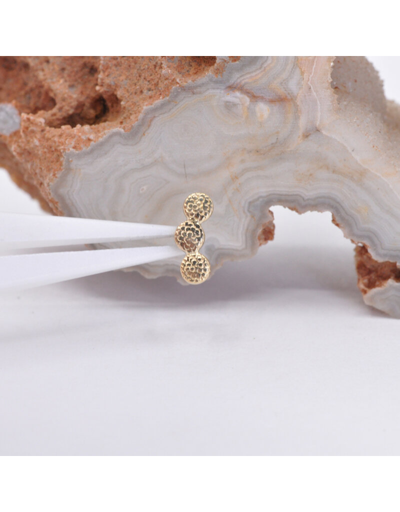 BVLA Pave Curved Cluster 14k Gold 16g Threaded Ends by BVLA!