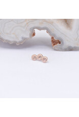 BVLA Pave Curved Cluster 14k Gold 16g Threaded Ends by BVLA!