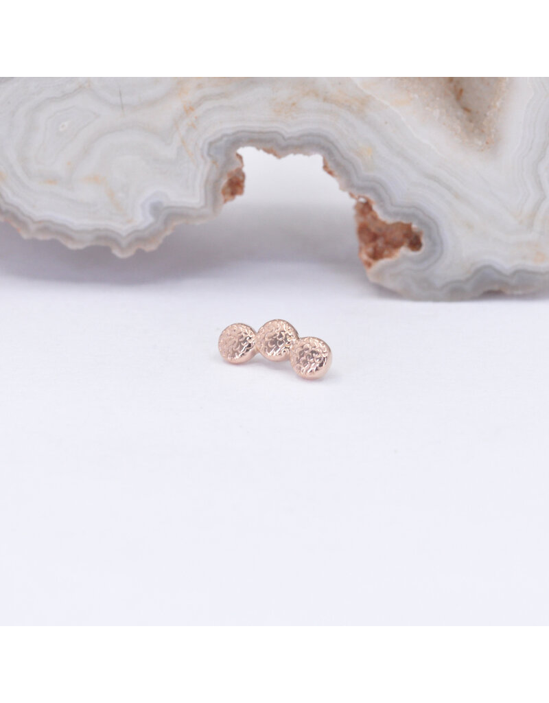 BVLA Pave Curved Cluster 14k Gold 16g Threaded Ends by BVLA!