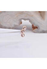 BVLA Pave Curved Cluster 14k Gold 16g Threaded Ends by BVLA!