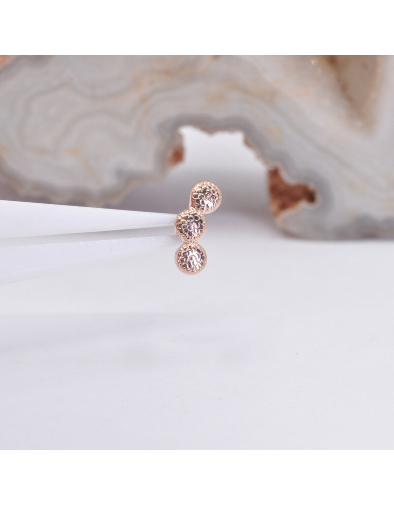 BVLA Pave Curved Cluster 14k Gold 16g Threaded Ends by BVLA!
