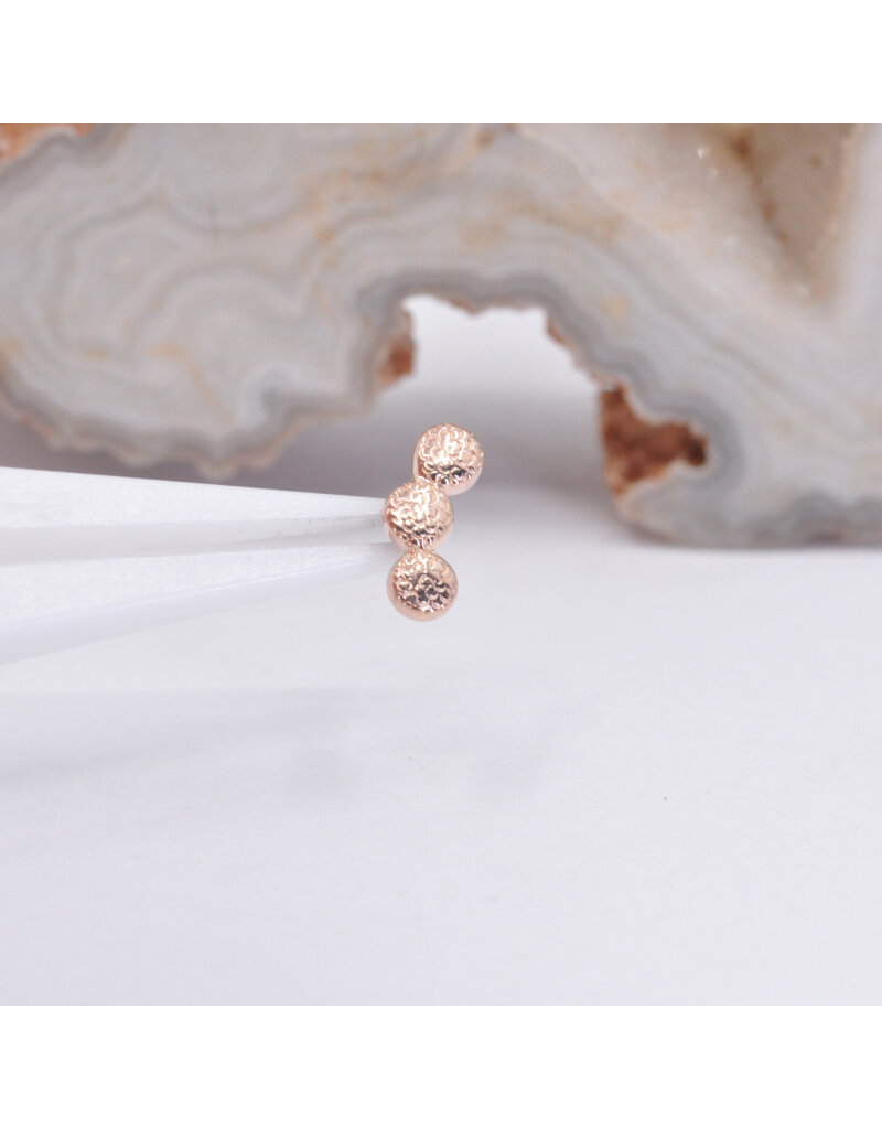 BVLA Pave Curved Cluster 14k Gold 16g Threaded Ends by BVLA!