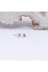 BVLA 2.5mm Pave Circle with Red Diamond in 14k White Gold Threadless End by BVLA!