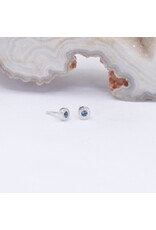 BVLA 2.5mm Pave Circle with London Blue Topaz in 14k White Gold Threadless End by BVLA!