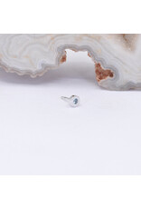 BVLA 2.5mm Pave Circle with Swiss Blue Topaz in 14k White Gold Threadless End by BVLA!