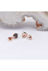 BVLA Duet with Smoky Quartz and Madeira Citrine in 14k Rose Gold 16g Threaded Ends by BVLA!