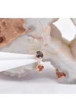 BVLA Duet with Smoky Quartz and Madeira Citrine in 14k Rose Gold 16g Threaded Ends by BVLA!