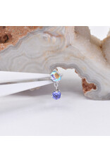 BVLA Duet with 3mm Mercury Mist Topaz and 2.5mm Genuine Grade AA Tanzanite in 14k White Gold 16g Threaded Ends by BVLA!