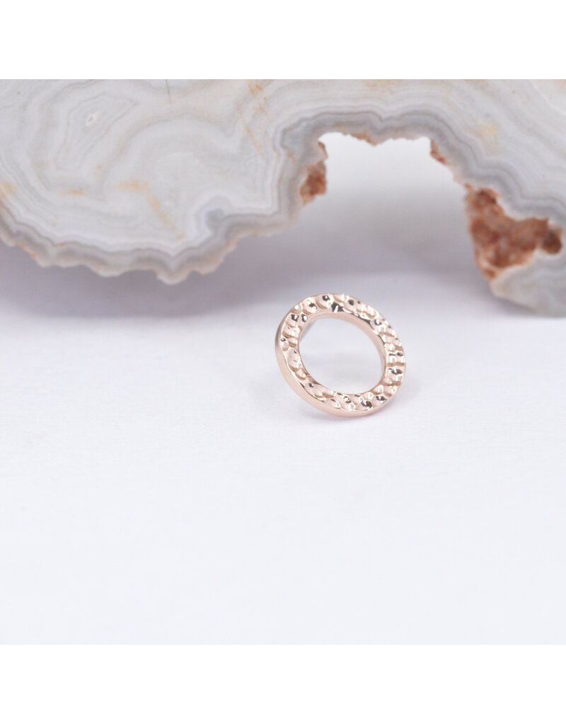 BVLA  6mm Hammered Open Circle in 14k Gold Threadless Ends by BVLA!
