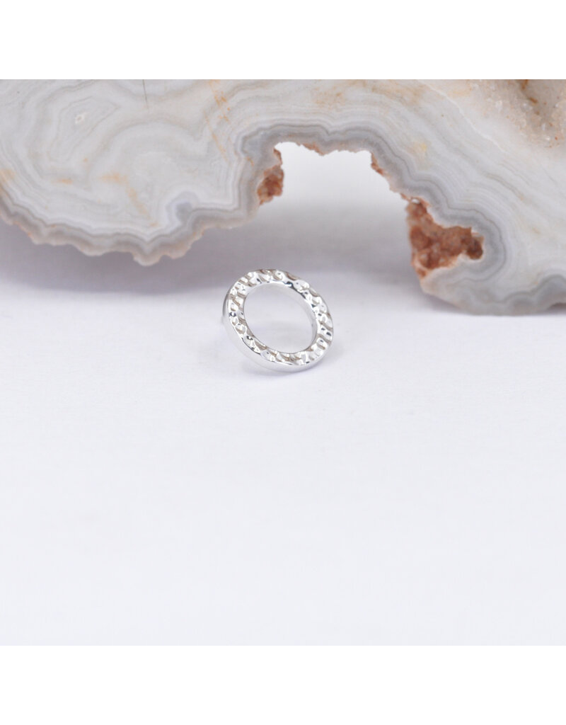 BVLA  6mm Hammered Open Circle in 14k Gold Threadless Ends by BVLA!