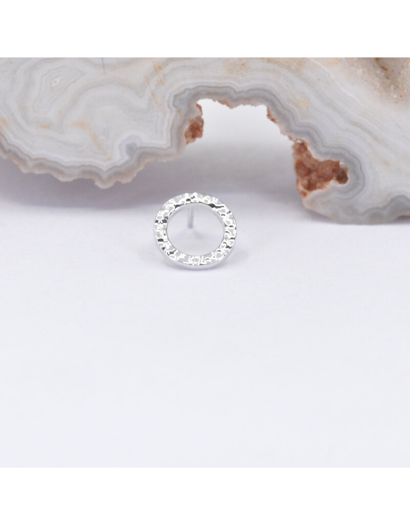 BVLA  6mm Hammered Open Circle in 14k Gold Threadless Ends by BVLA!