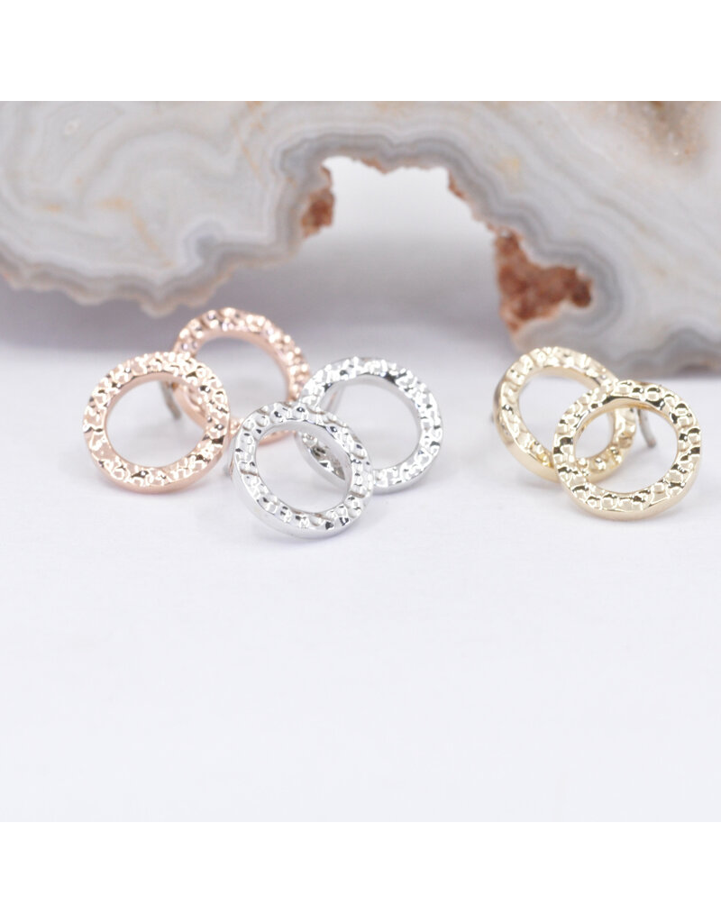 BVLA  6mm Hammered Open Circle in 14k Gold Threadless Ends by BVLA!