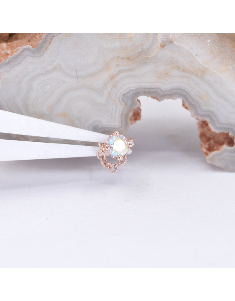 BVLA Rianna with Mercury Mist Topaz in 14k Rose Gold Threadless End by BVLA!