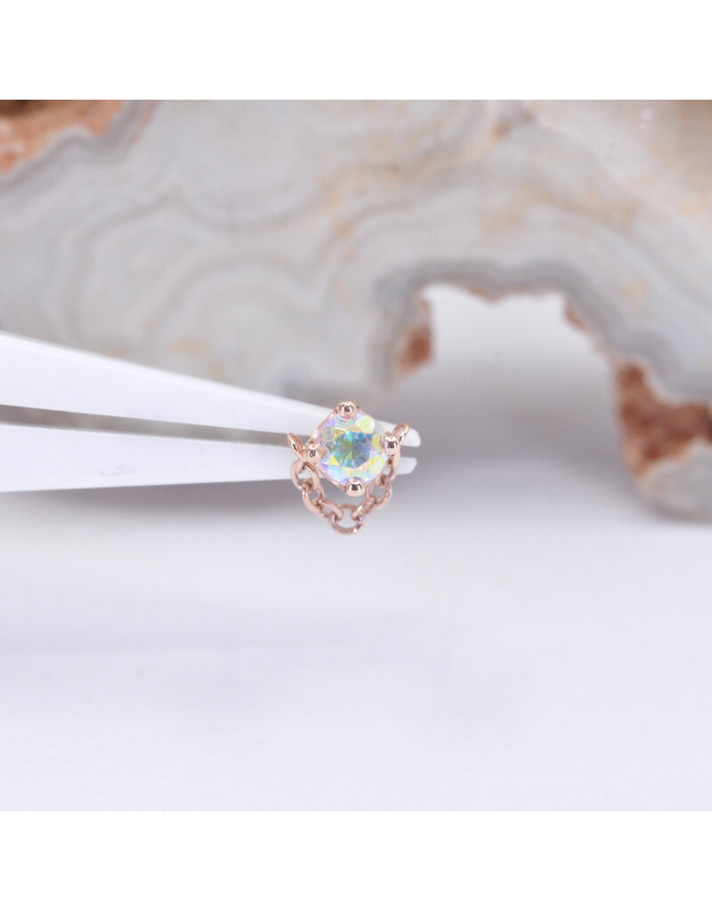 BVLA Rianna with Mercury Mist Topaz in 14k Rose Gold Threadless End by BVLA!