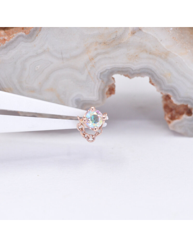 BVLA Rianna with Mercury Mist Topaz in 14k Rose Gold Threadless End by BVLA!