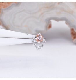 BVLA Rianna Peach Topaz White Gold Threadless End