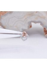 BVLA Rianna with Grade AA Peach Topaz in 14k White Gold Threadless End by BVLA!