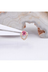 BVLA Rianna with Padparadscha Sapphire in 14k Yellow Gold Threadless End by BVLA!