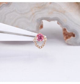 BVLA Rianna Padparadscha Sapphire Yellow Gold Threadless End