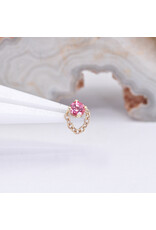 BVLA Rianna with Padparadscha Sapphire in 14k Yellow Gold Threadless End by BVLA!